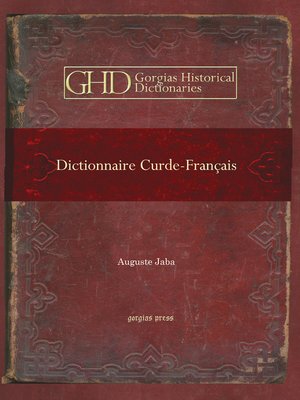 cover image of Dictionnaire Curde-Français